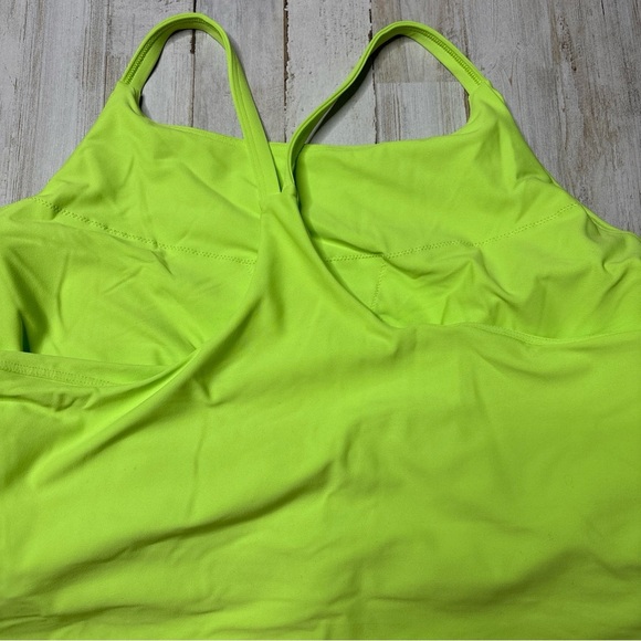 Old Navy Active Powersoft Long Line Sports Bra Top Plus Size 2X Neon Green - Picture 13 of 15